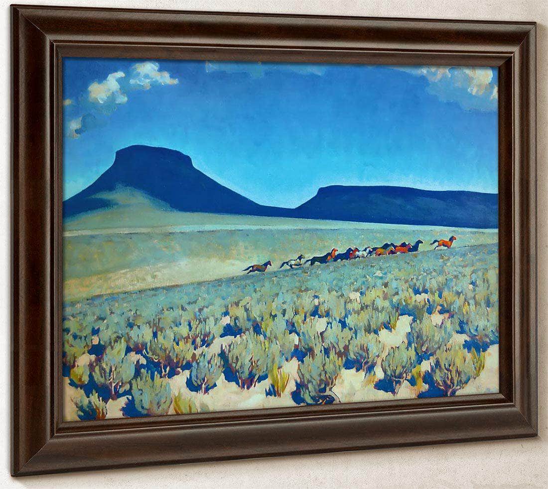 Wild Horse Country Humboldt County Nevada By Maynard Dixon Fine Art Print