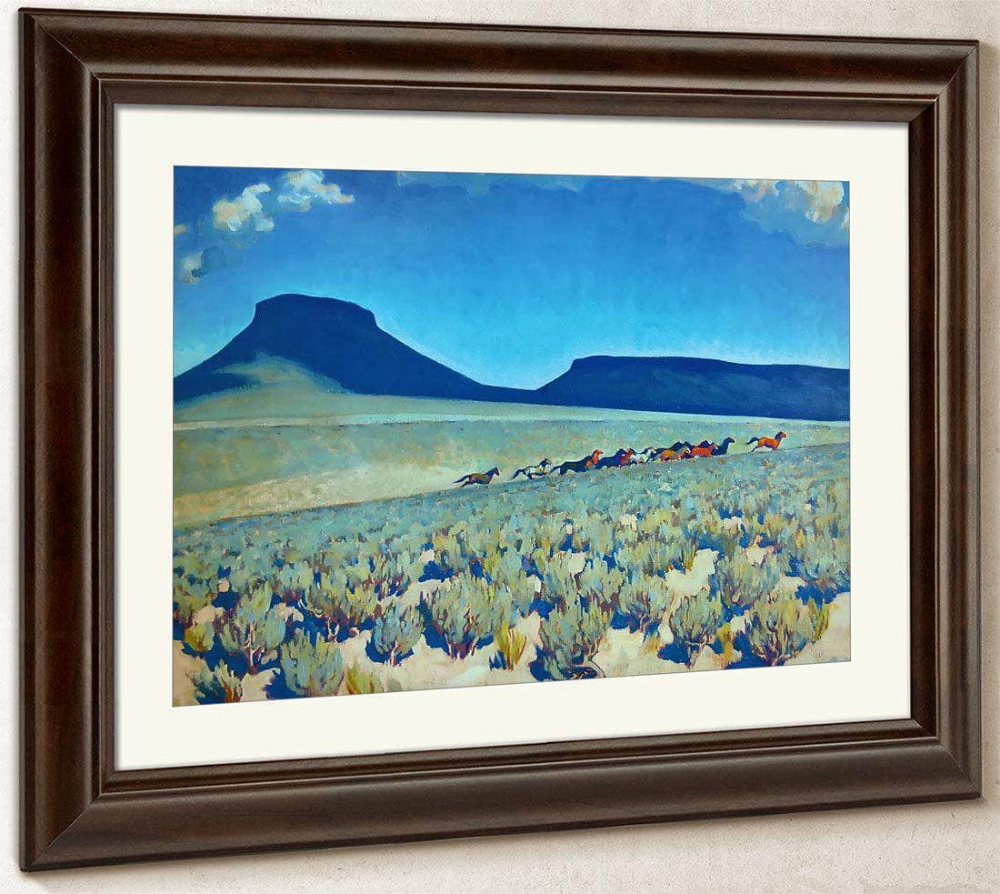 Wild Horse Country Humboldt County Nevada By Maynard Dixon Fine Art Print