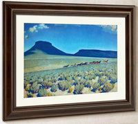 Wild Horse Country Humboldt County Nevada By Maynard Dixon Fine Art Print