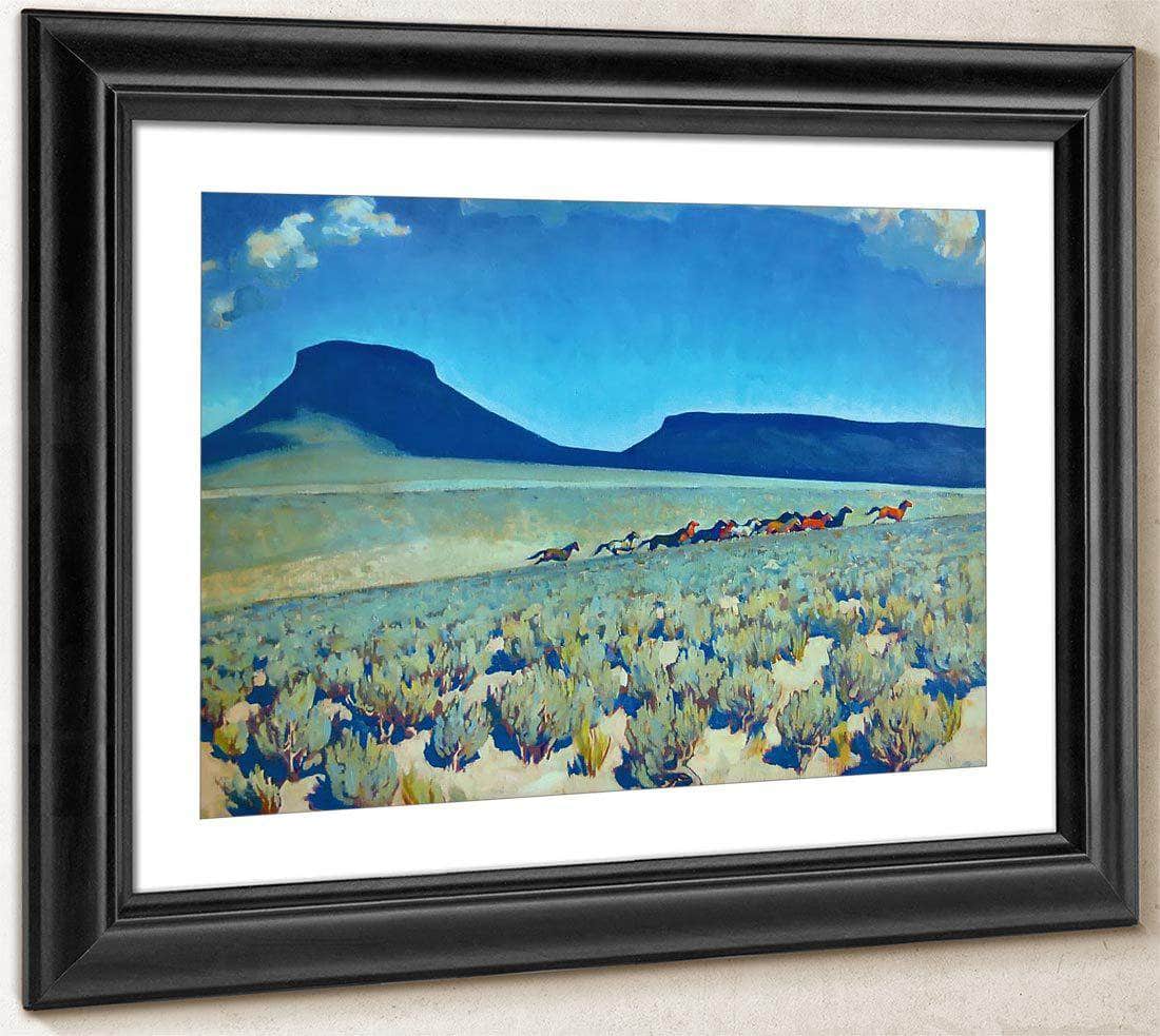 Wild Horse Country Humboldt County Nevada By Maynard Dixon Fine Art Print