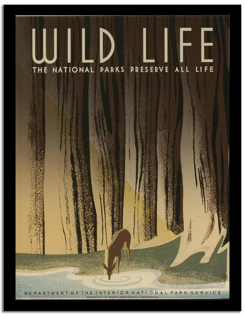 Wild Life  Vintage Poster Fine Art Print