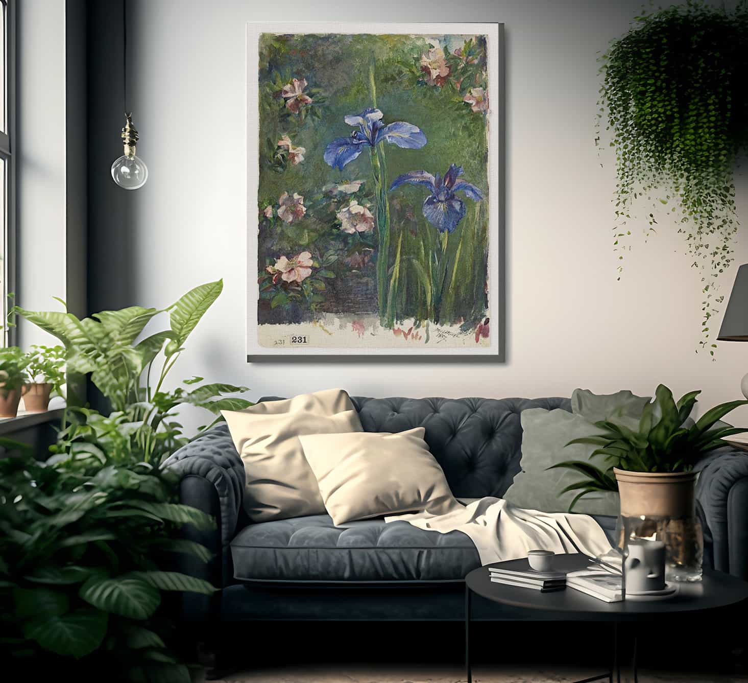 Wild Roses And Irises By John La Farge Fine Art Print