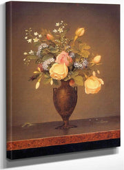 Wildflowers In A Brown Vase By Martin Johnson Heade Fine Art Print