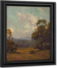 Wildflowers In A California Landscape By Edgar Payne Fine Art Print
