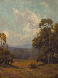 Wildflowers In A California Landscape By Edgar Payne Fine Art Print