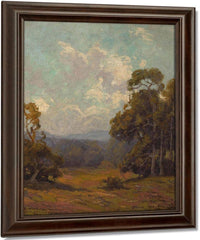 Wildflowers In A California Landscape By Edgar Payne Fine Art Print