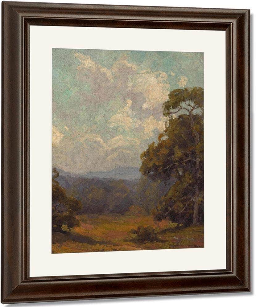 Wildflowers In A California Landscape By Edgar Payne Fine Art Print