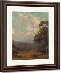 Wildflowers In A California Landscape By Edgar Payne Fine Art Print