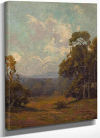 Wildflowers In A California Landscape By Edgar Payne Fine Art Print