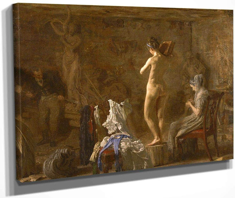 William Rush Carving Allegorical Figure Of The Schuylkill River By  Thomas Eakins Fine Art Print