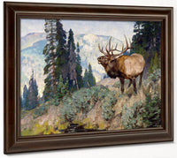 Wind River Bugler By Carl Rungius Fine Art Print