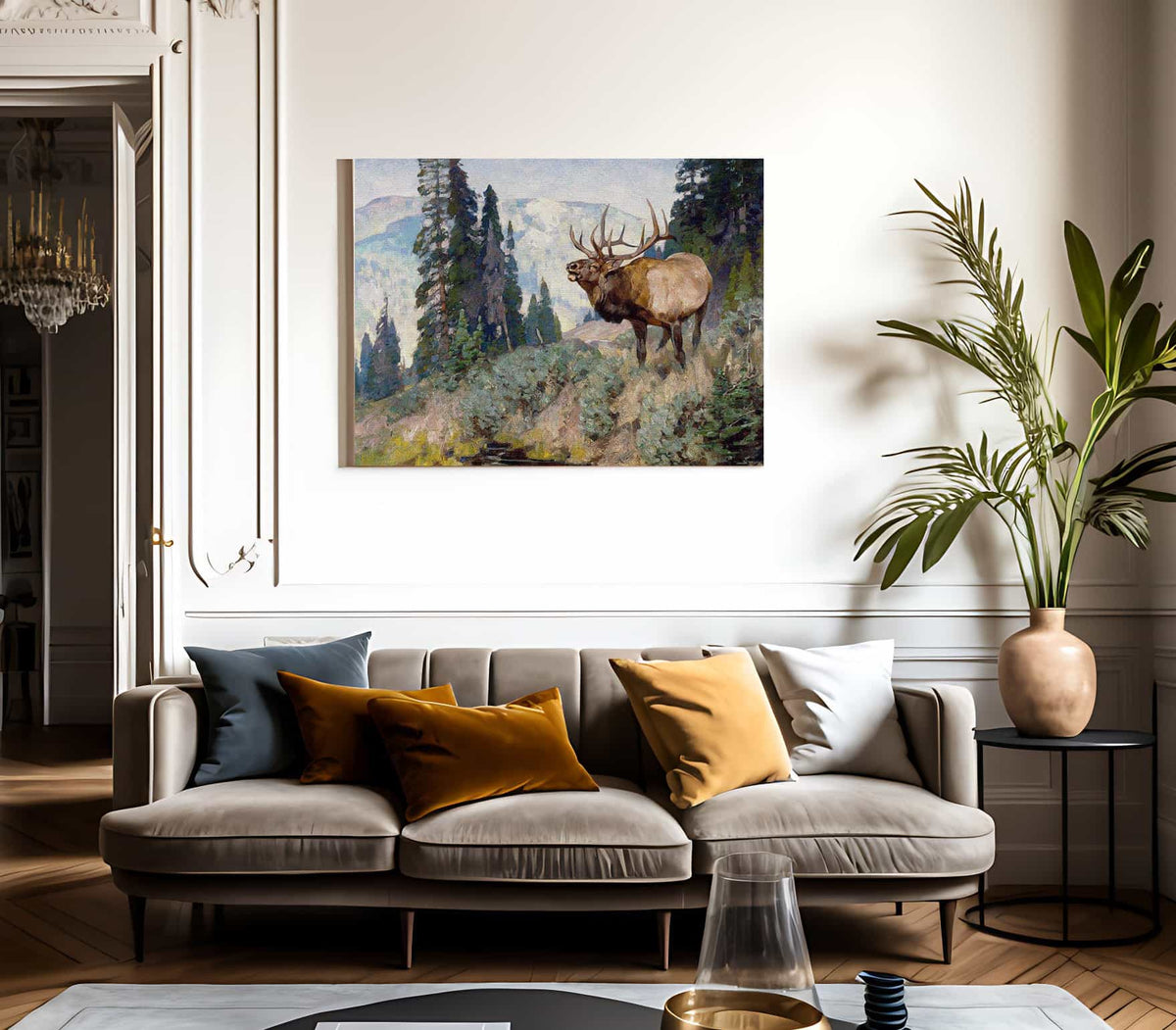 Wind River Bugler By Carl Rungius Fine Art Print