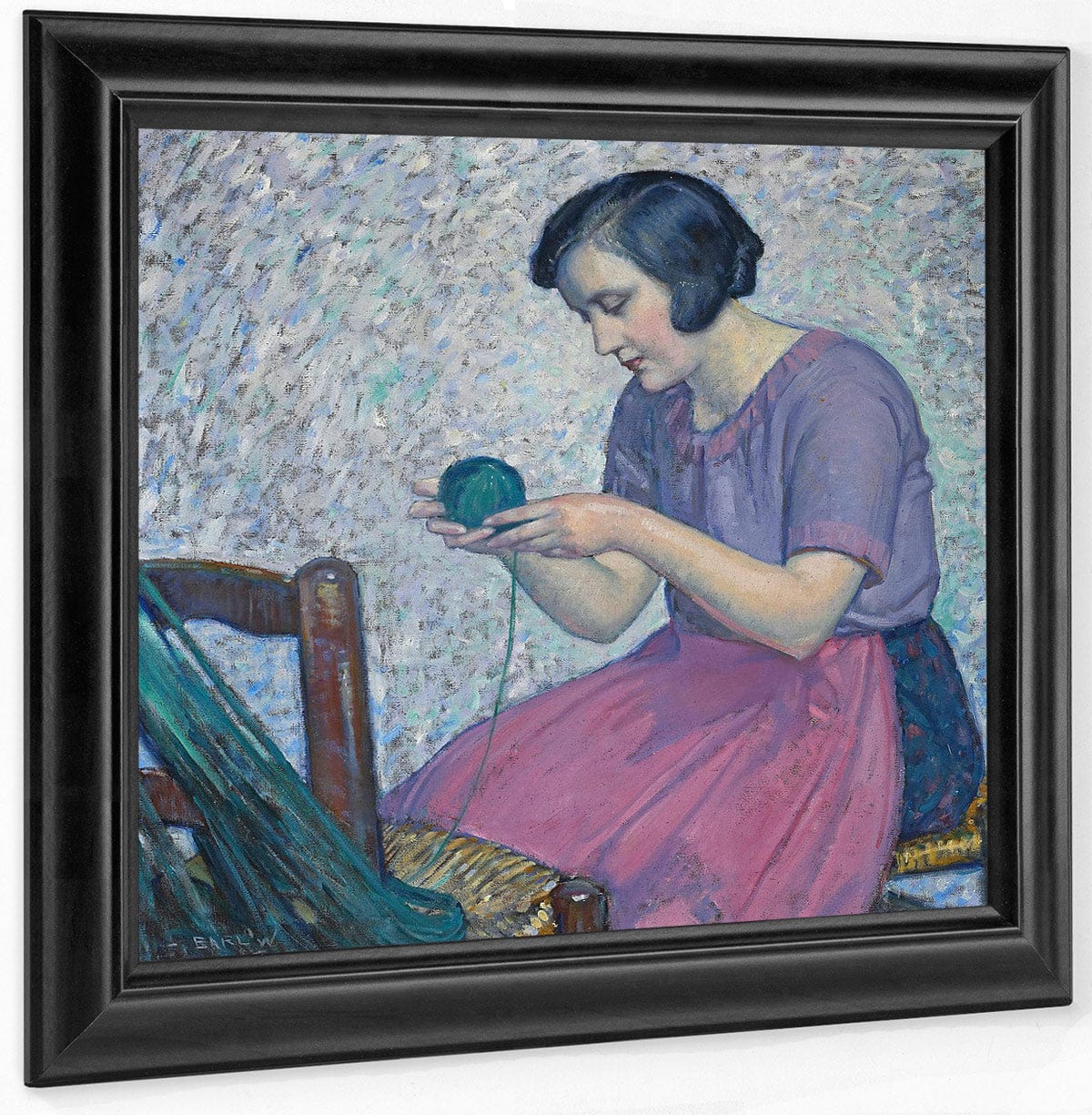 Winding Yarn By Myron G Fine Art Print