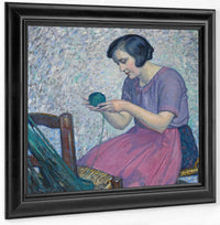 Winding Yarn By Myron G Fine Art Print