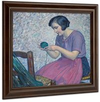 Winding Yarn By Myron G Fine Art Print
