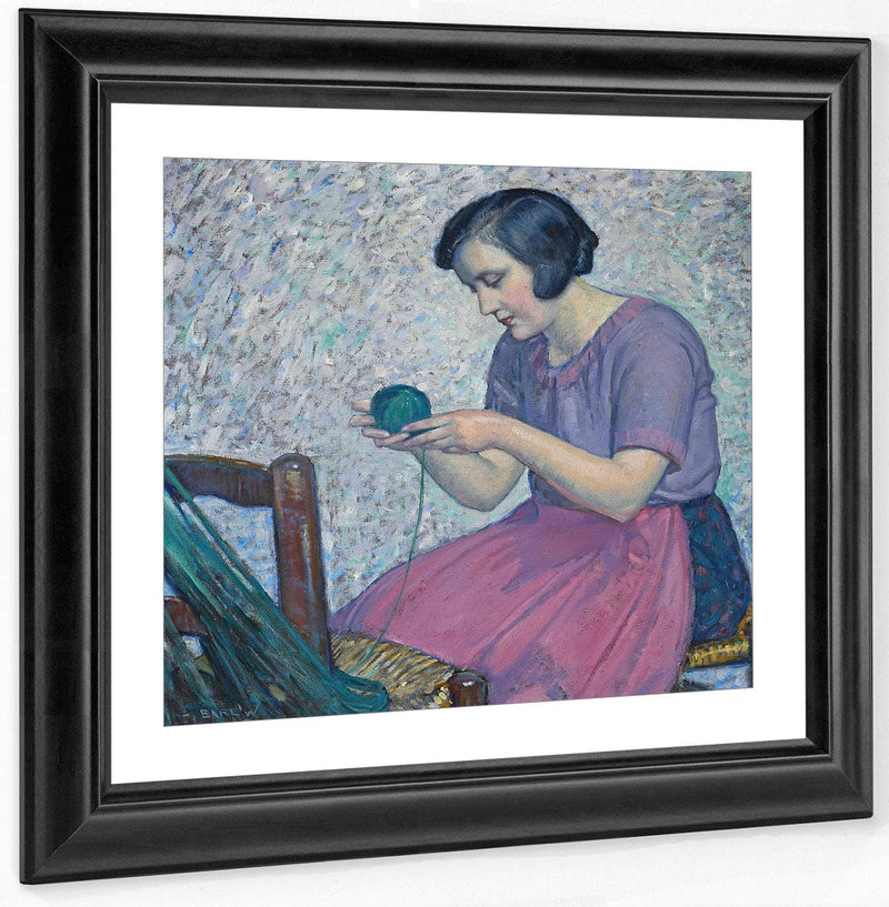 Winding Yarn By Myron G Fine Art Print