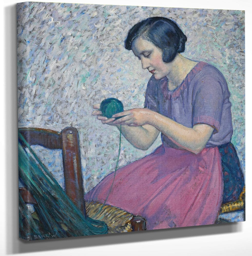 Winding Yarn By Myron G Fine Art Print