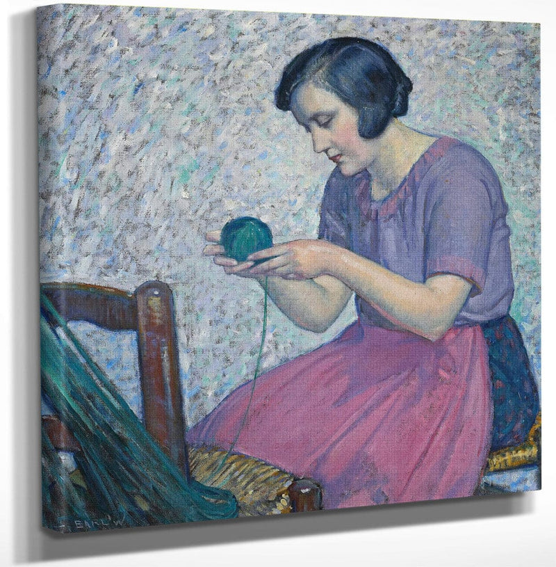 Winding Yarn By Myron G Fine Art Print