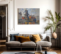 Windmill On Onbekende Canal Amsterdam By Monet Claude Fine Art Print