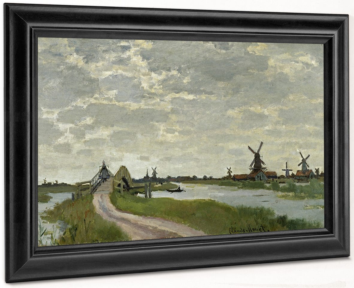 Windmills Near Zaandam By Claude Monet Fine Art Print