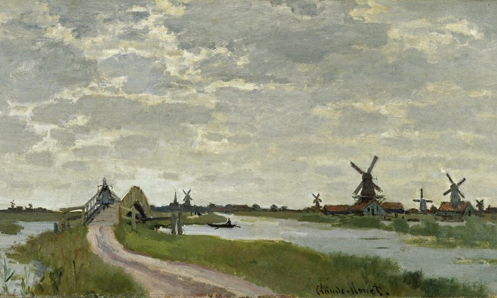 Windmills Near Zaandam By Claude Monet Fine Art Print