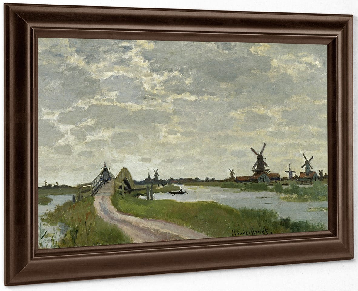 Windmills Near Zaandam By Claude Monet Fine Art Print