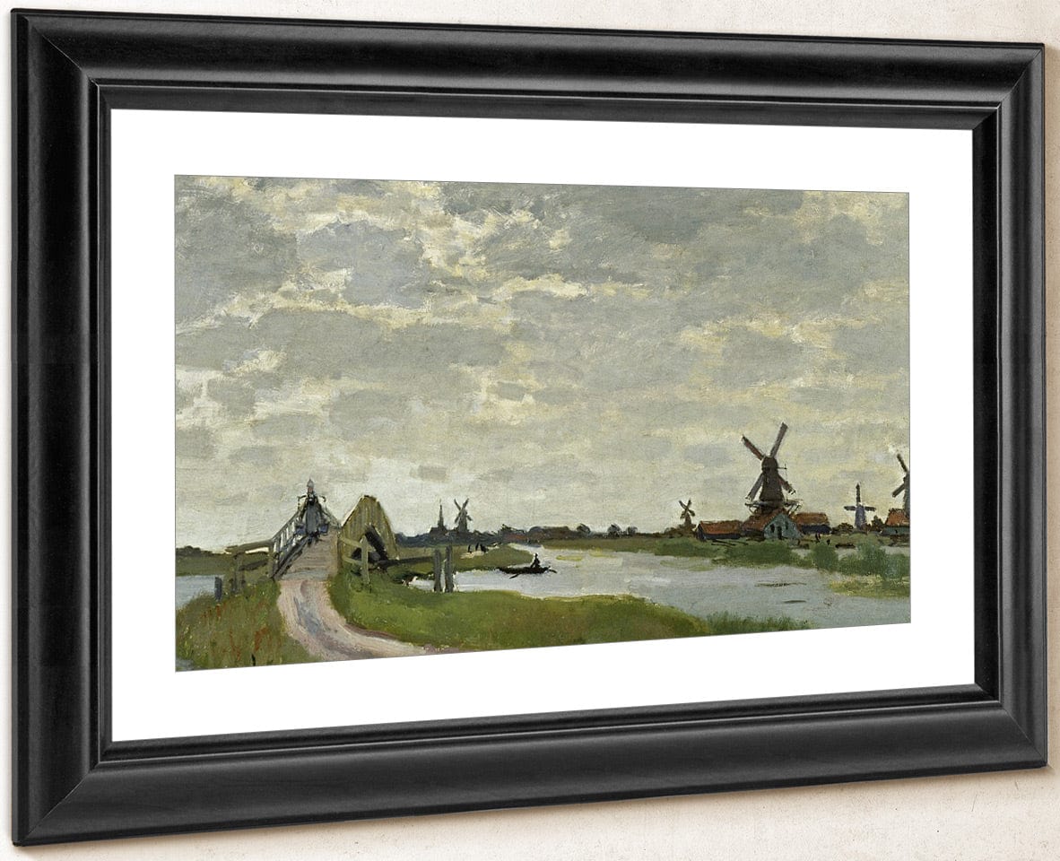 Windmills Near Zaandam By Claude Monet Fine Art Print