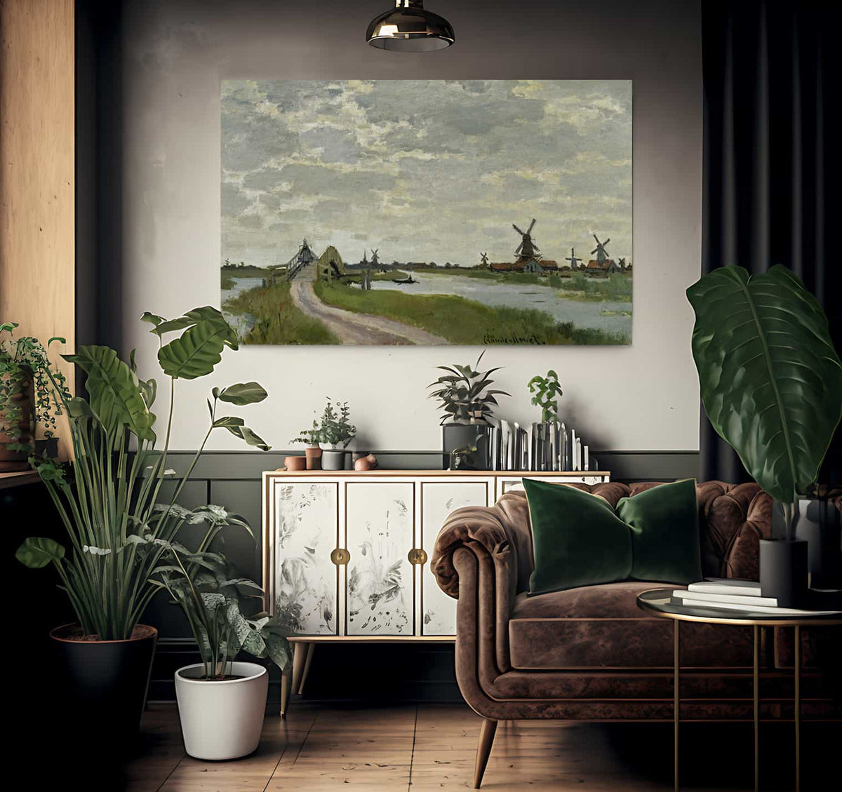 Windmills Near Zaandam By Claude Monet Fine Art Print