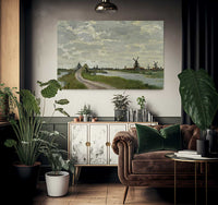 Windmills Near Zaandam By Claude Monet Fine Art Print