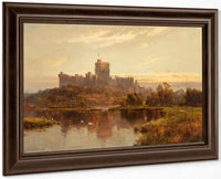 Windsor Castle At Sunset 1897 By Alfred De Breanski Fine Art Print