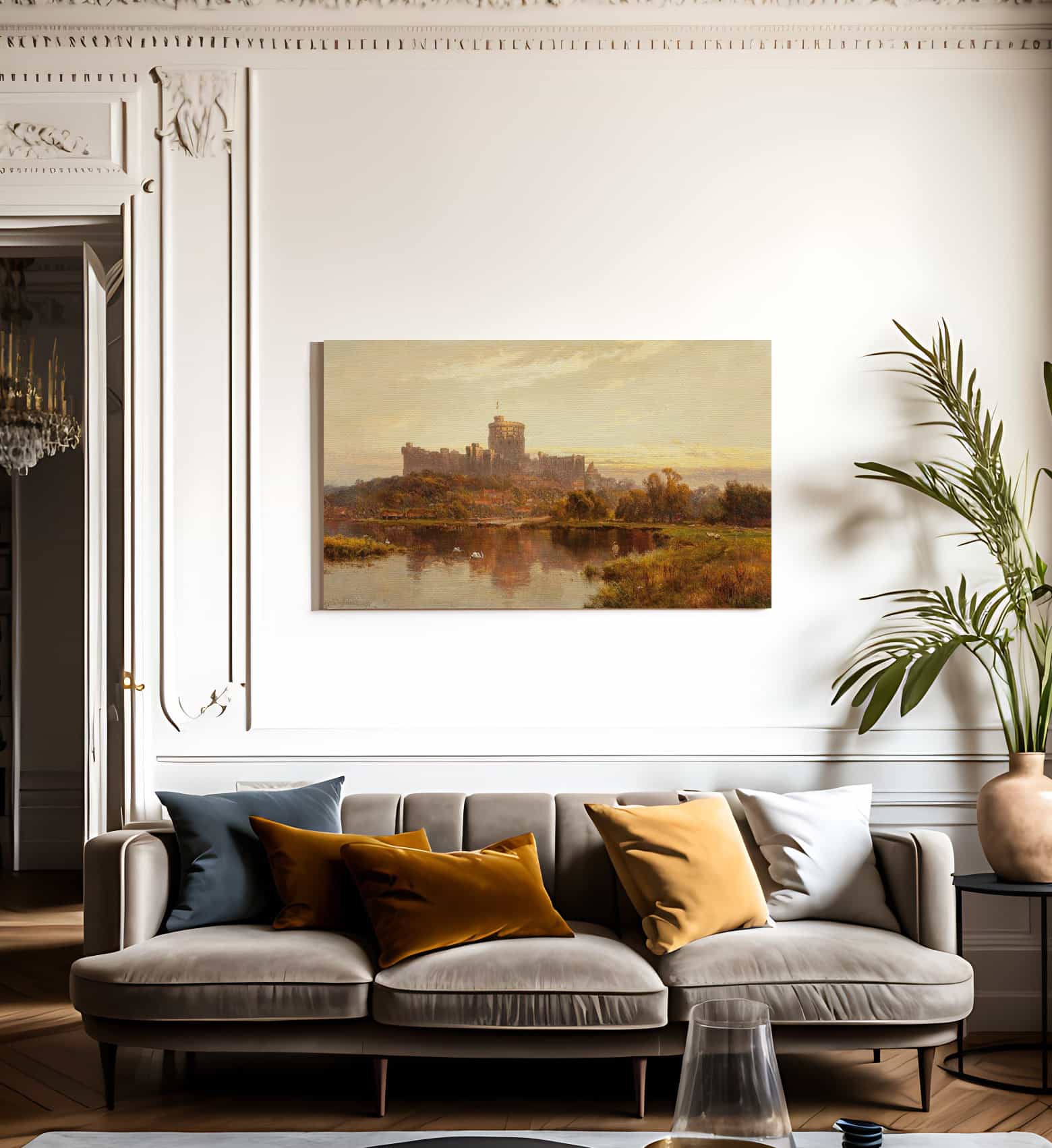 Windsor Castle At Sunset 1897 By Alfred De Breanski Fine Art Print