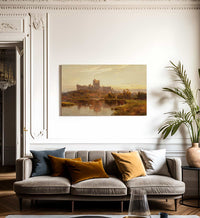 Windsor Castle At Sunset 1897 By Alfred De Breanski Fine Art Print