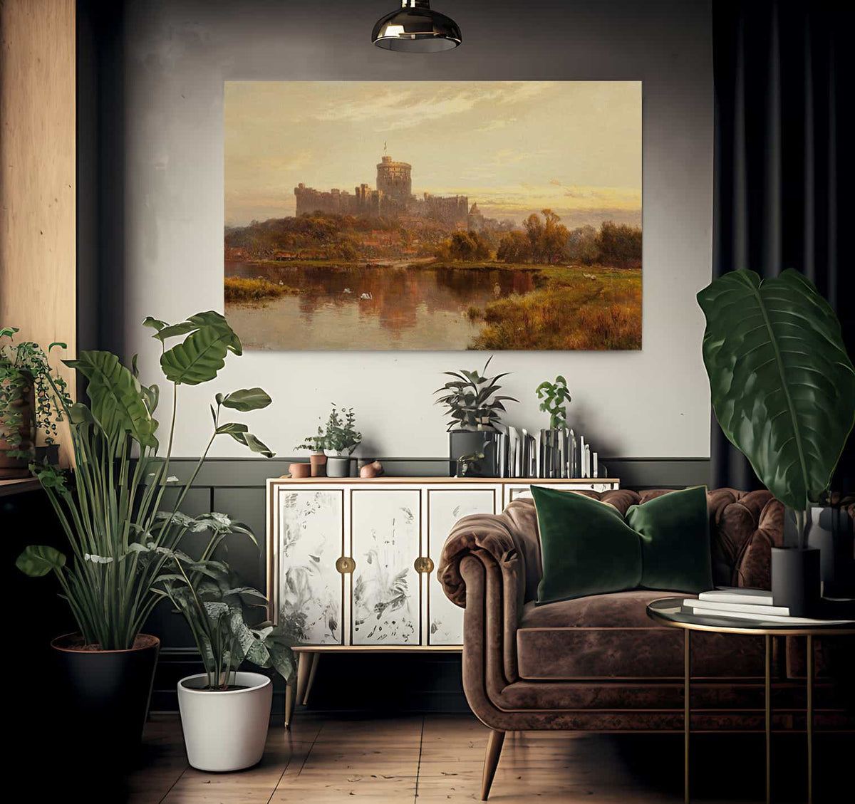 Windsor Castle At Sunset 1897 By Alfred De Breanski Fine Art Print