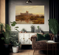 Windsor Castle At Sunset 1897 By Alfred De Breanski Fine Art Print