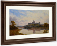 Windsor Castle From The Thames 19Th Century English Victorian Landscape By Alfred De Breanski Fine Art Print