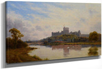 Windsor Castle From The Thames 19Th Century English Victorian Landscape By Alfred De Breanski Fine Art Print