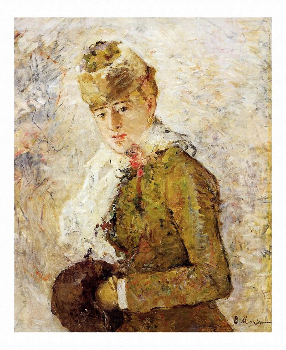 Winter Aka Woman With A Muff 1880 7350x5850mm Dallas Of Fine Arts by Berthe Morisot Fine Art Print