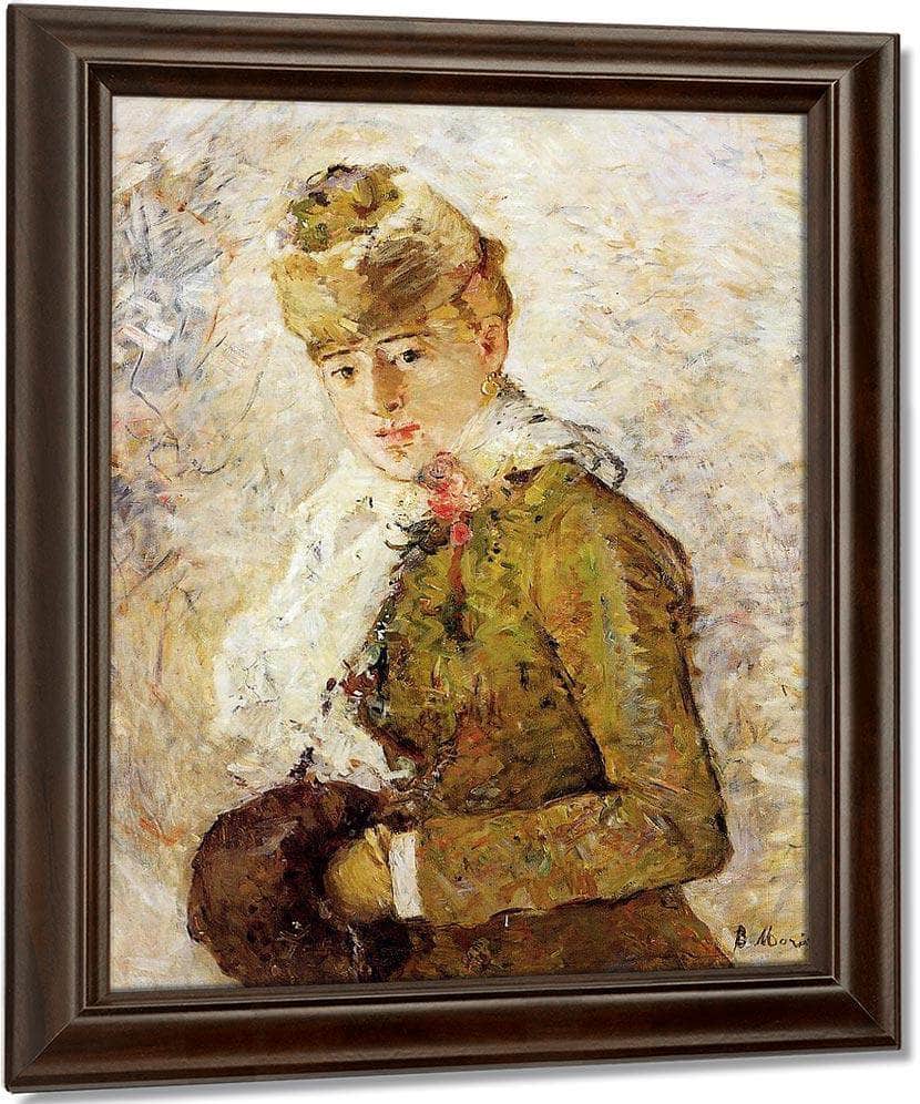 Winter Aka Woman With A Muff 1880 Oil On Canvas 7350X5850Mm Dallas Museum Of Fine Arts By Berthe Morisot Fine Art Print