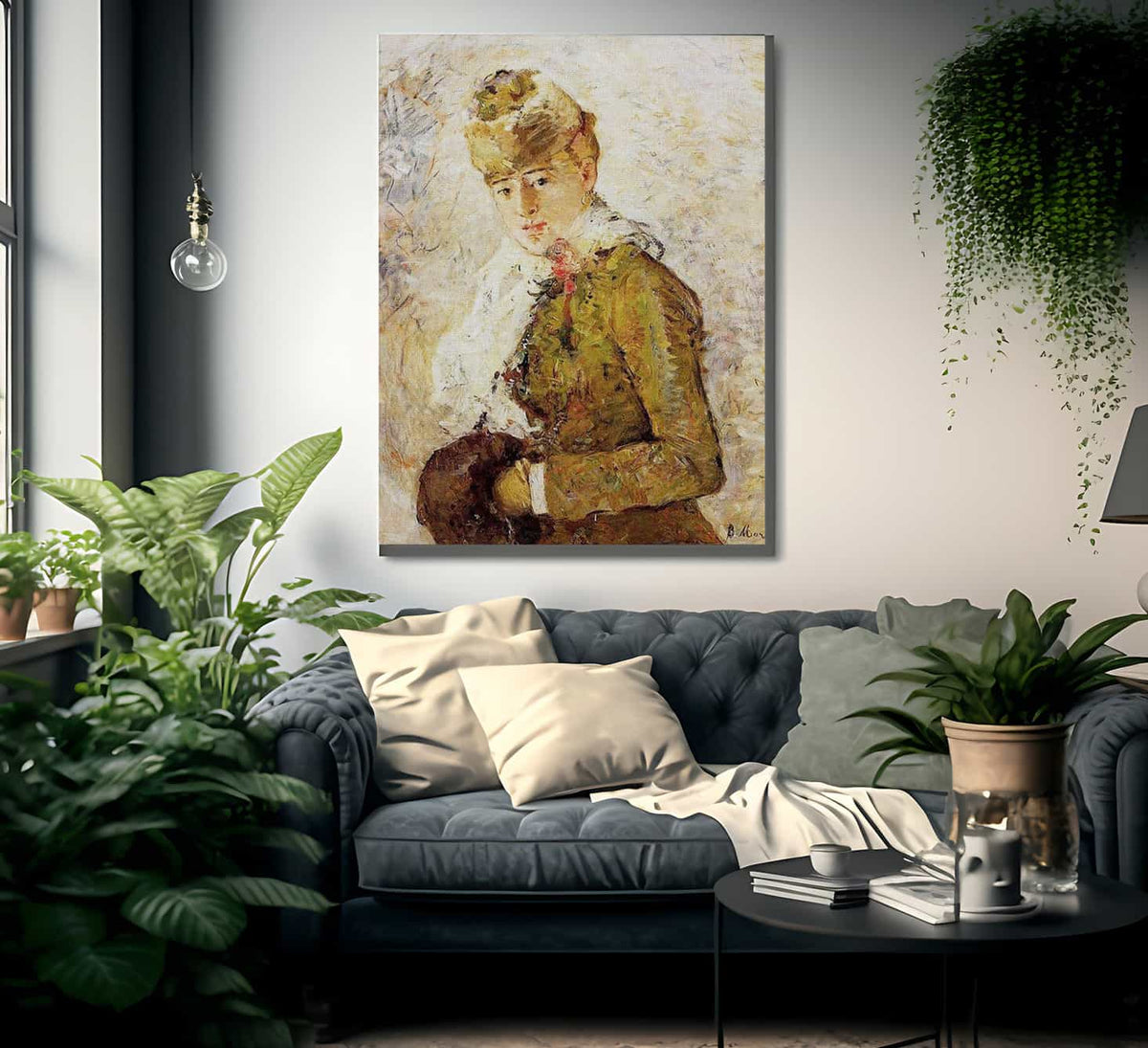 Winter Aka Woman With A Muff 1880 Oil On Canvas 7350X5850Mm Dallas Museum Of Fine Arts By Berthe Morisot Fine Art Print