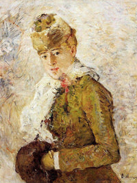 Winter Aka Woman With A Muff 1880 Oil On Canvas 7350X5850Mm Dallas Museum Of Fine Arts By Berthe Morisot Fine Art Print