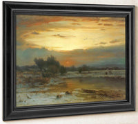 Winter Close Of Day A Winter Sky By George Inness Fine Art Print