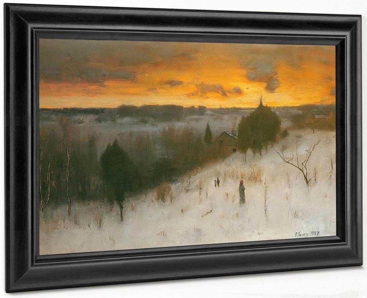 Winter Evening 1887 By George Inness Fine Art Print