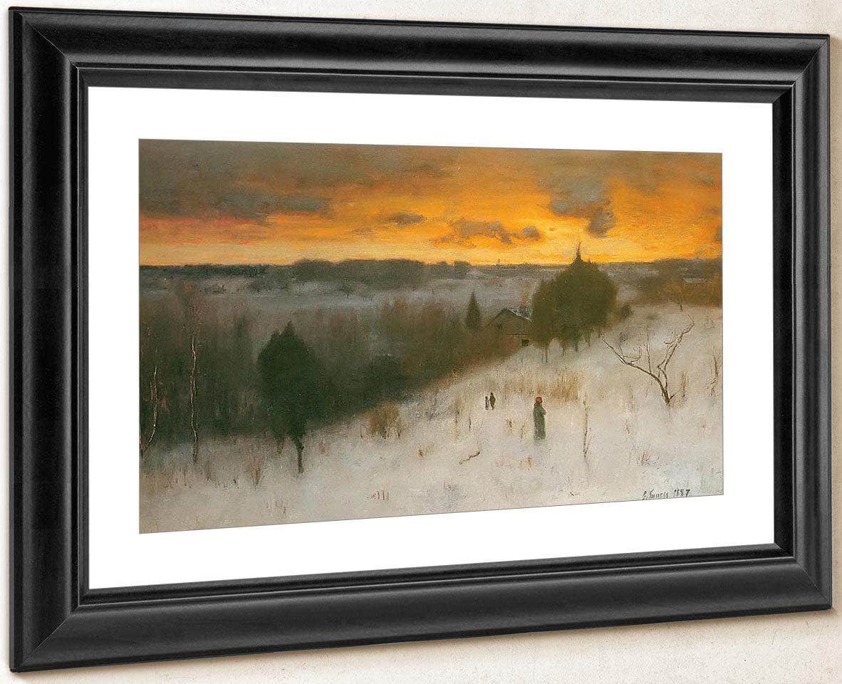Winter Evening 1887 By George Inness Fine Art Print