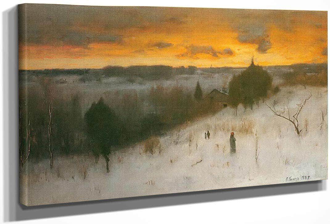 Winter Evening 1887 By George Inness Fine Art Print