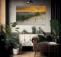 Winter Evening 1887 By George Inness Fine Art Print