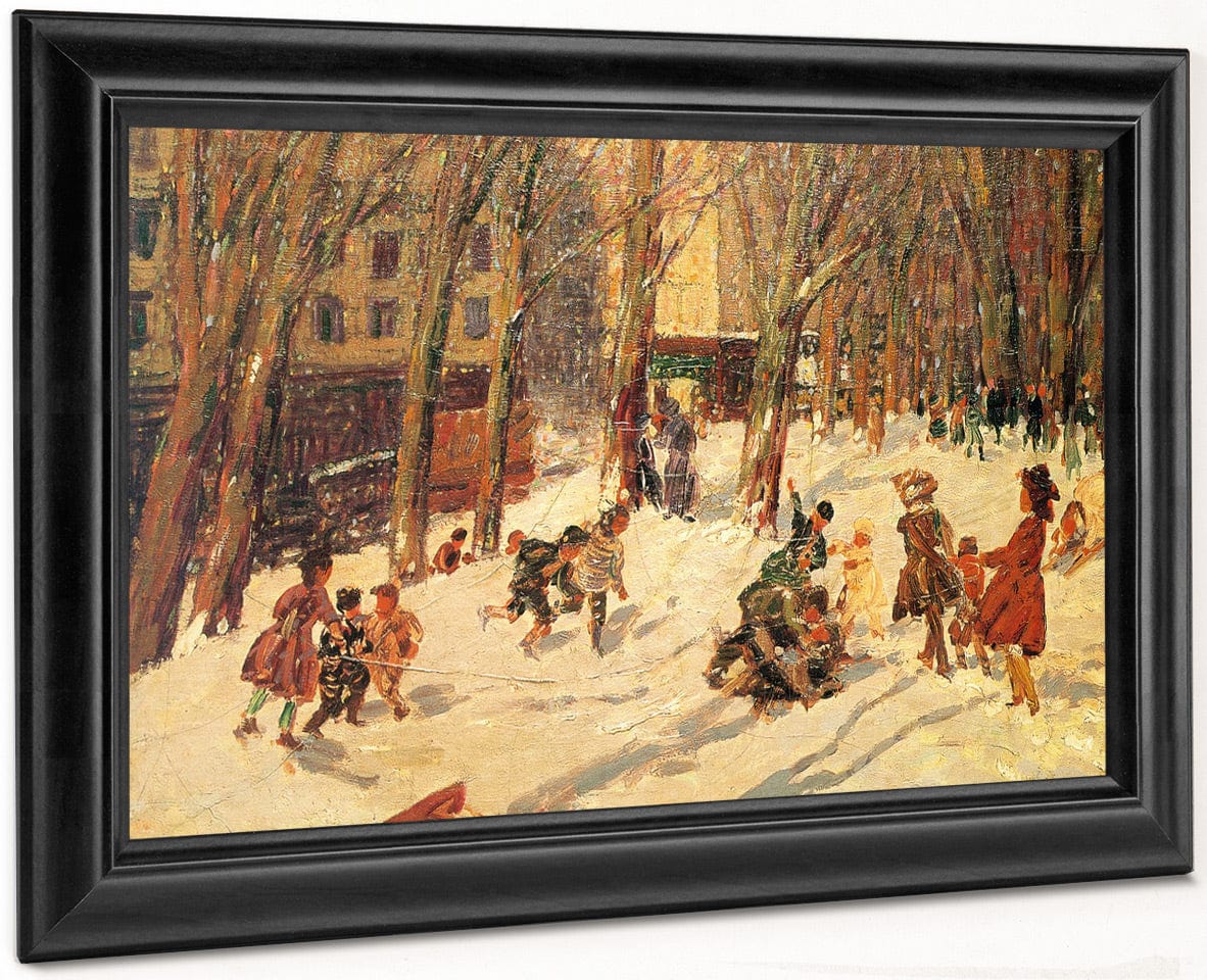 Winter High Bridge Park 1912 By George Luks Fine Art Print