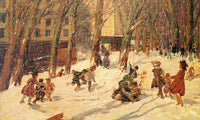 Winter High Bridge Park 1912 By George Luks Fine Art Print
