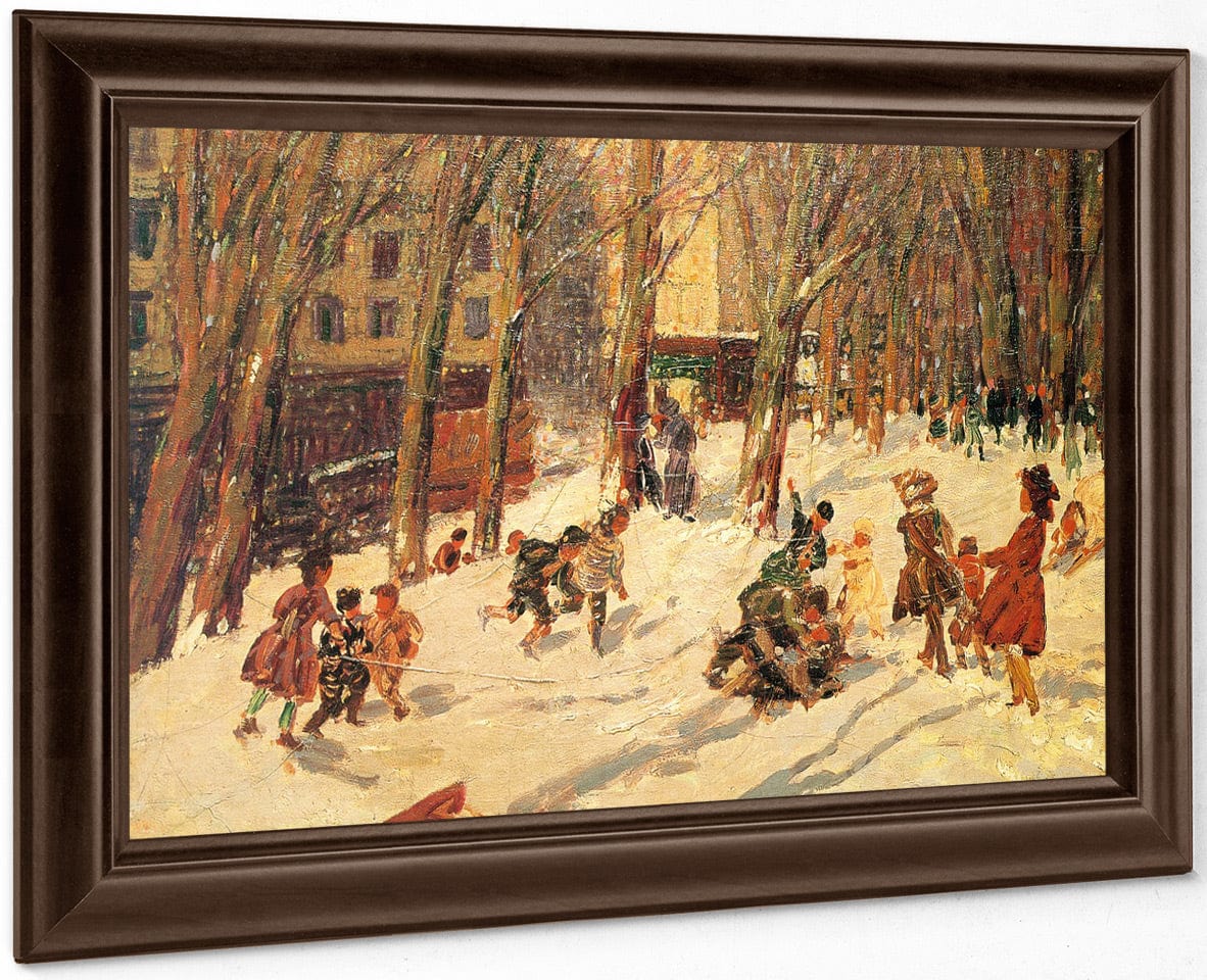 Winter High Bridge Park 1912 By George Luks Fine Art Print