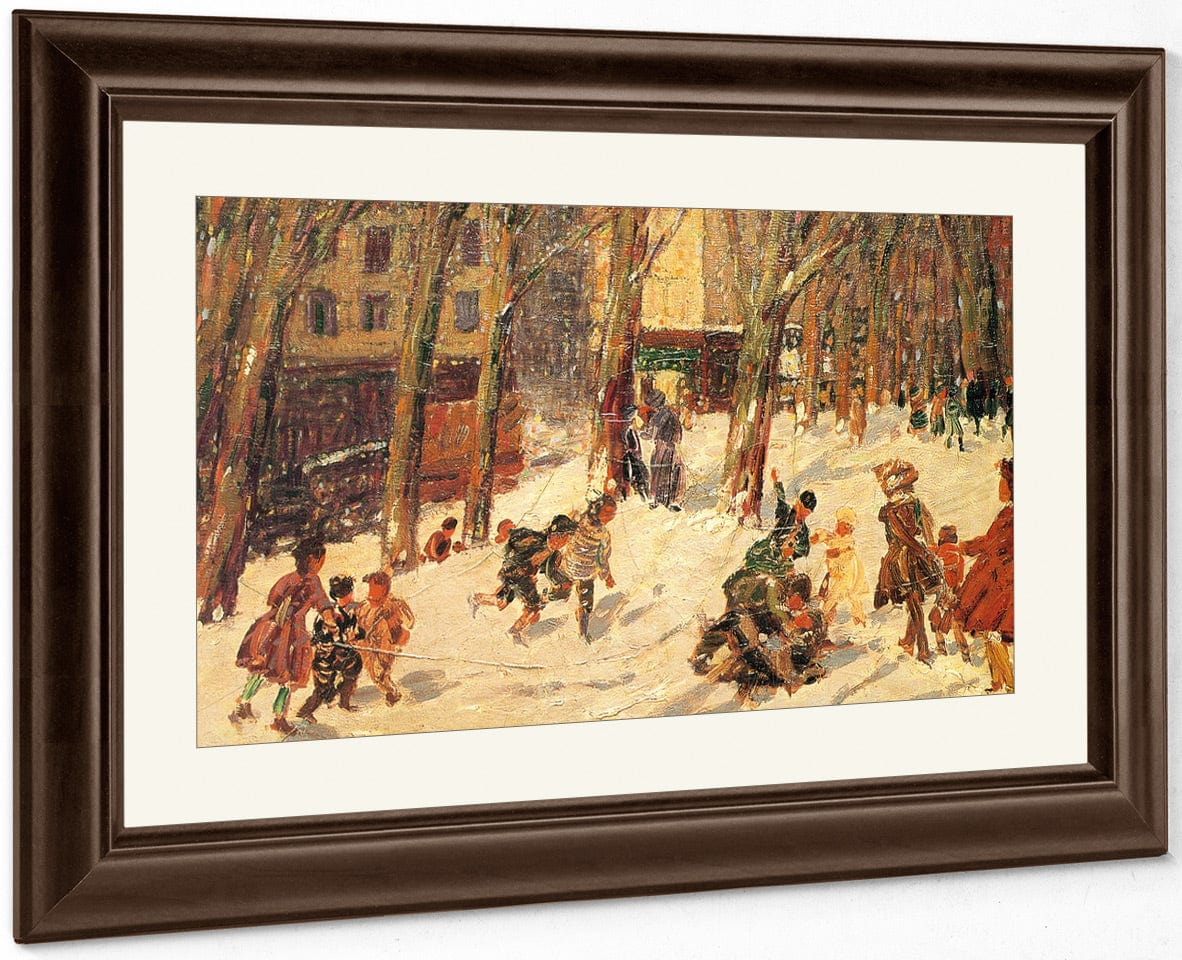 Winter High Bridge Park 1912 By George Luks Fine Art Print