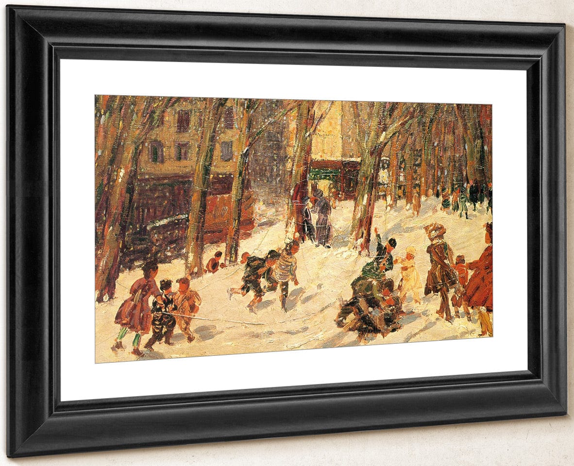 Winter High Bridge Park 1912 By George Luks Fine Art Print